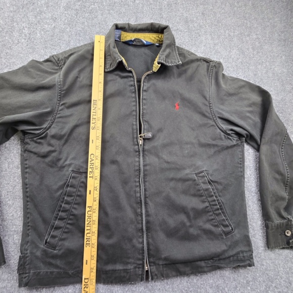 VINTAGE Polo Ralph Lauren Harrington Bomber Jacket - Men's Medium - Faded Black - Picture 9 of 9